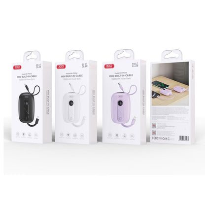 Ekstern batteri XO Design PR246, 10000mAh, 22.5W, PD, 1 x Lightning - 2 x USB-C, Lilla