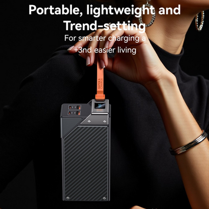 Yesido YP62 Ekstern Batteri, 30000mAh, 22.5W, QC + PD, 2 x USB-A - 2 x USB-C, Svart