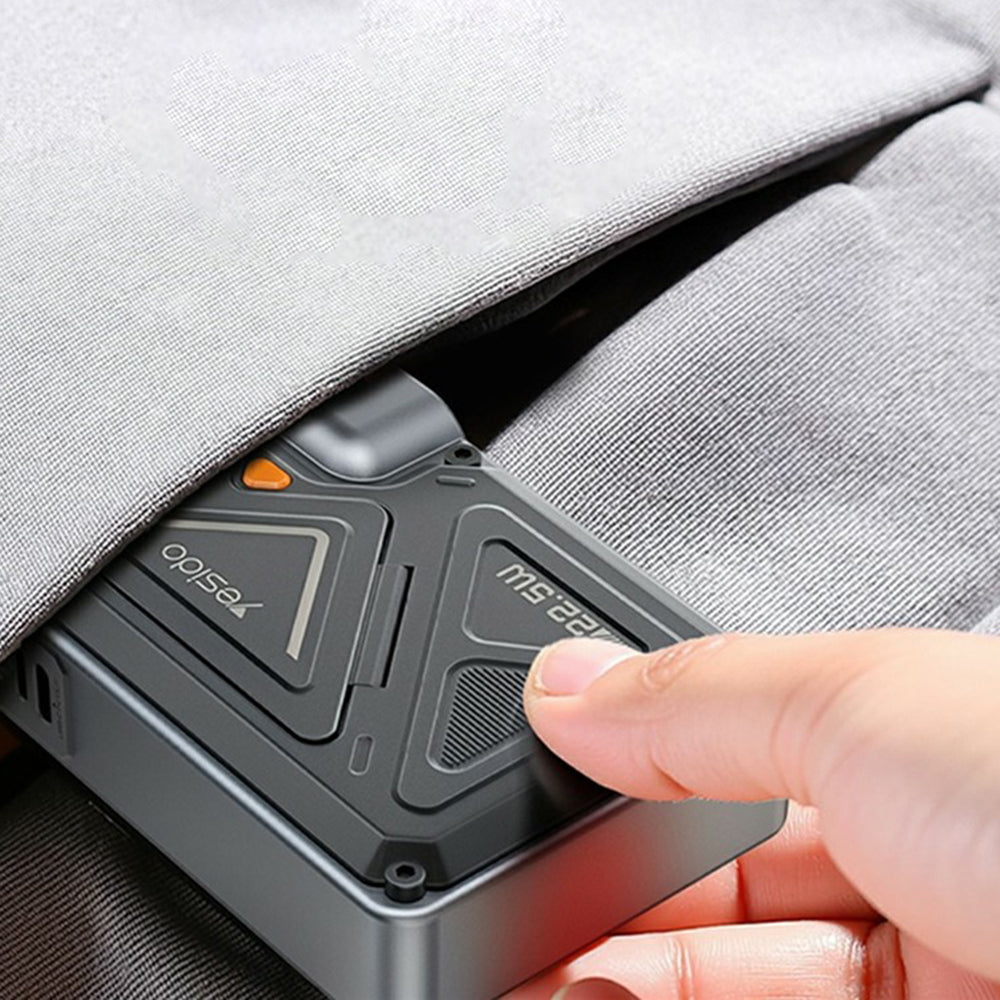 Ekstern batteri Yesido YP89, 10000mAh, 22.5W, QC + PD + FQI, 1 x Lightning - 1 x QI - 1 x USB-A - 1 x USB-C, Grå