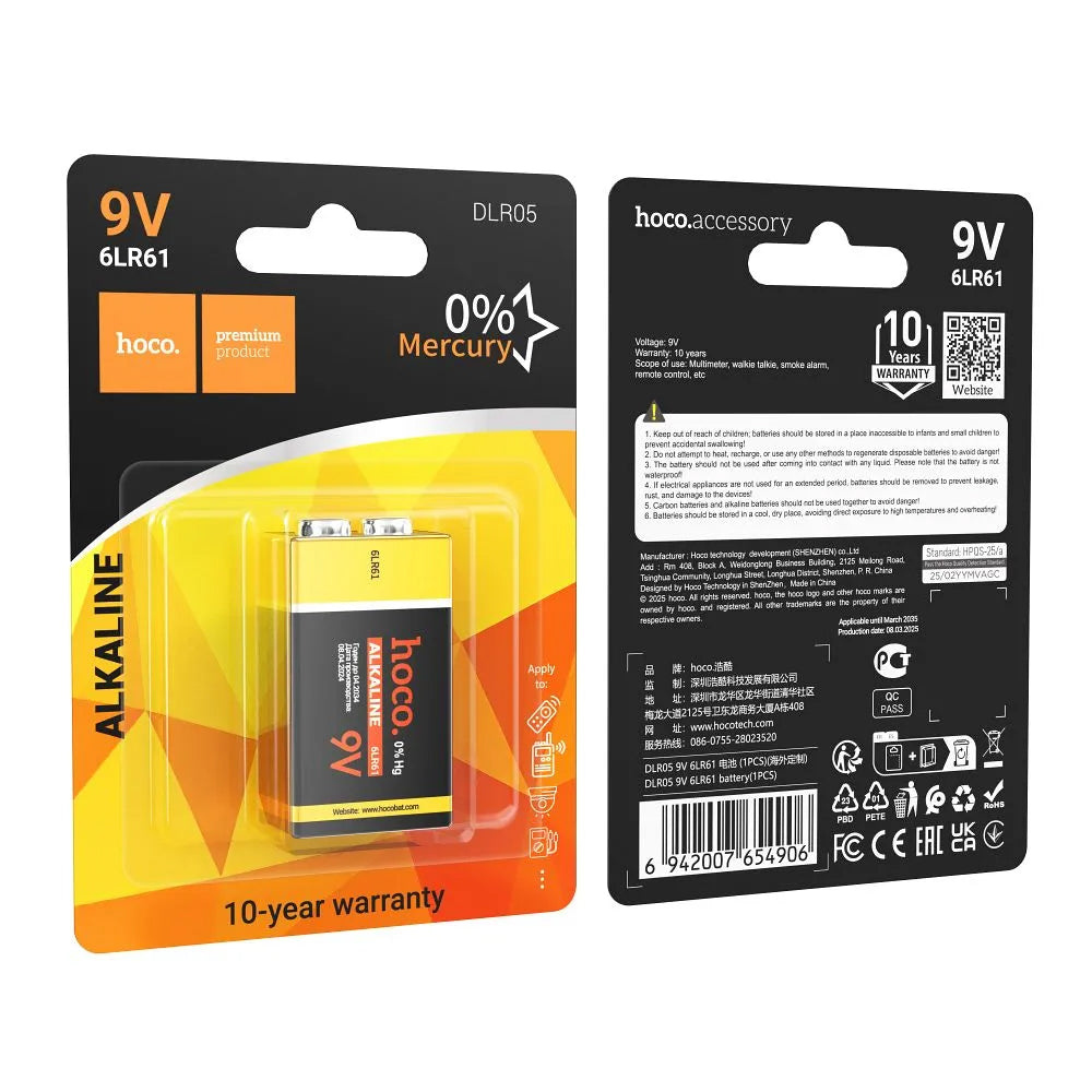 Batteri HOCO DLR05, 6LR61 (9V)