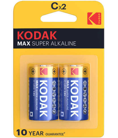 Kodak Max Alkaline batteri, LR14 Sett med 2 stk