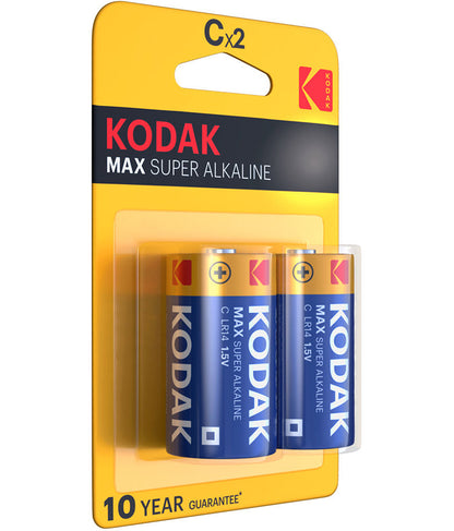 Kodak Max Alkaline batteri, LR14 Sett med 2 stk
