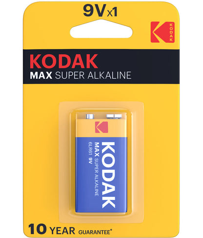 Batteri Kodak Max Alkaline, 6LR61 (9V)