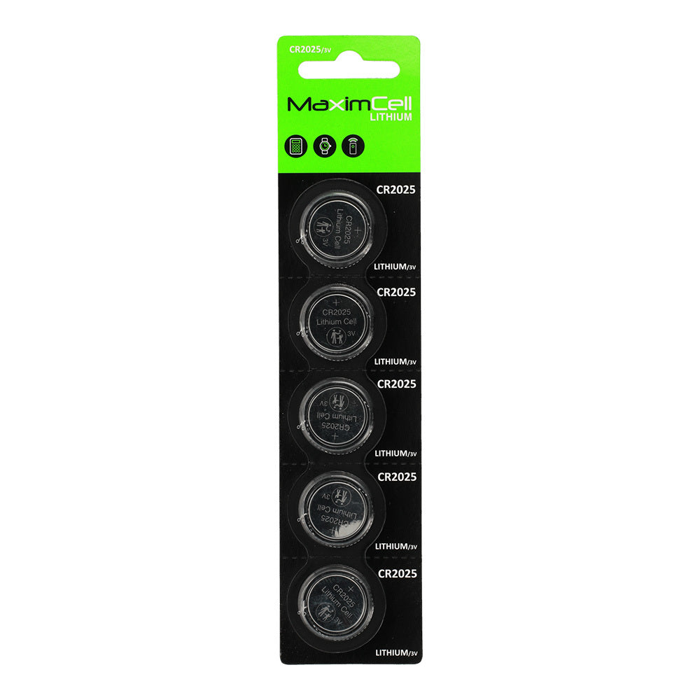 MaximCell batteri, CR2025, Sett med 5 stk