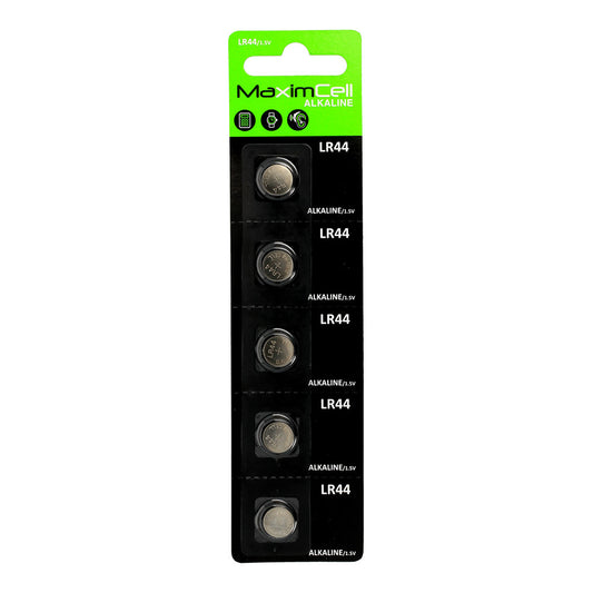 MaximCell-batteri, V13GA / LR44, Sett med 5 stk