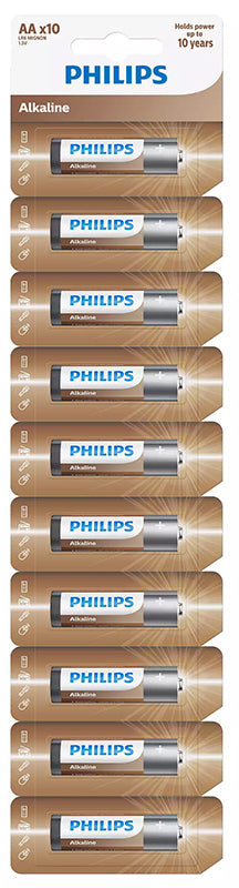 Philips batteri, AAA / LR3, Sett med 10 stk