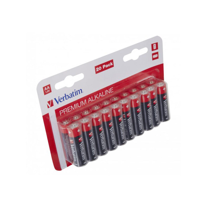 Verbatim Premium-batteri, AA / LR6, Sett med 20 stk 49877