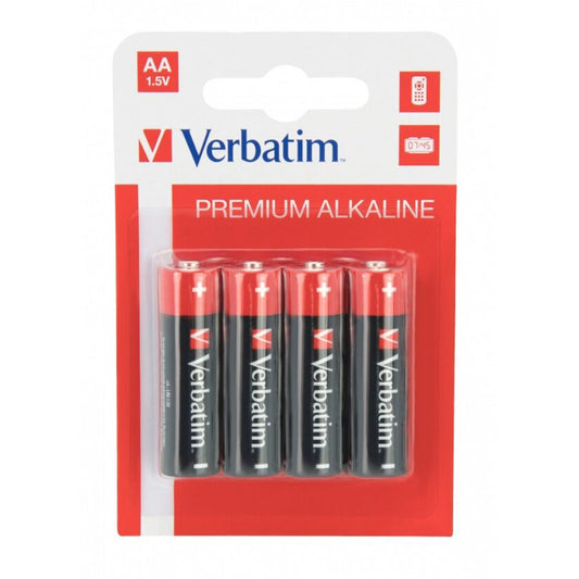 Verbatim Premium-batteri, AA / LR6, Sett med 4 stk 49921