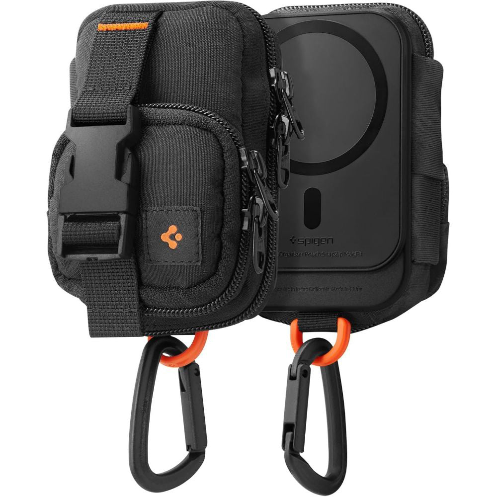 Universell MagSafe-veske for telefon, Spigen, Snap Zip, Svart