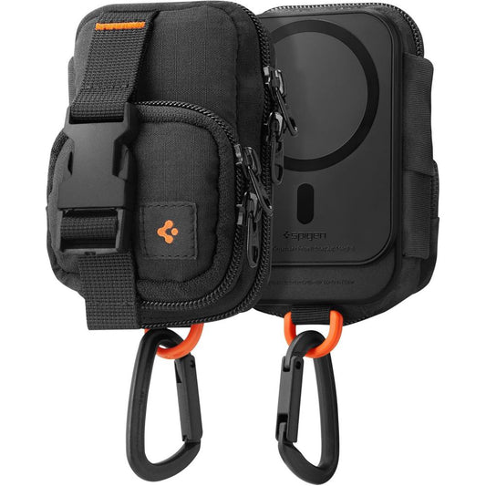 Universell MagSafe-veske for telefon, Spigen, Snap Zip, Svart