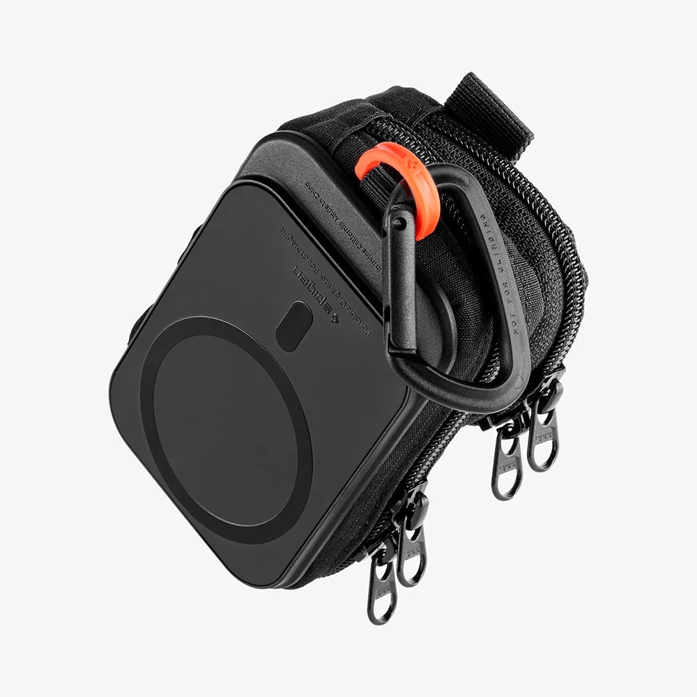 Universell MagSafe-veske for telefon, Spigen, Snap Zip, Svart