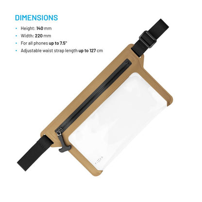 Vanntett belteveske Fixed, Universell, Beige