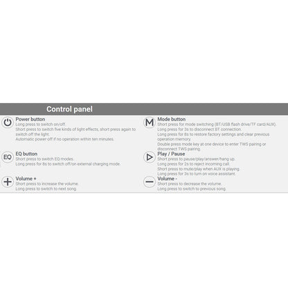 Bluetooth-høyttaler Acefast K5 Pro, 100W, RGB, vanntett, svart