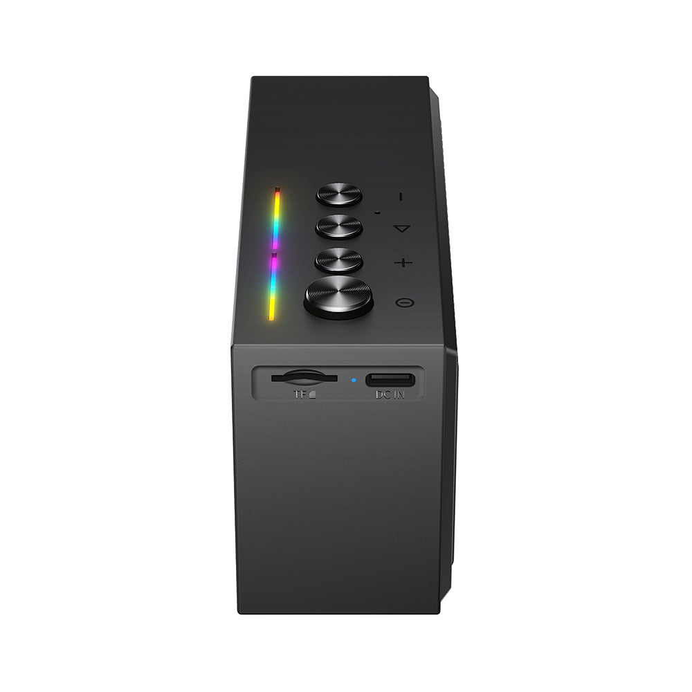 Bluetooth-høyttaler Acefast K9 Go, 7W, TWS, RGB, vanntett, svart