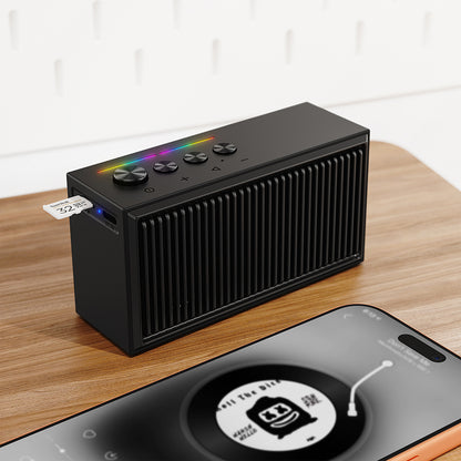 Bluetooth-høyttaler Acefast K9 Go, 7W, TWS, RGB, vanntett, svart