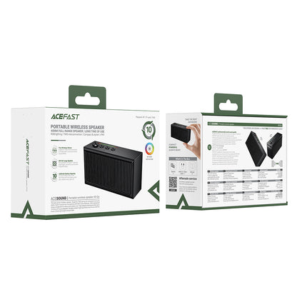 Bluetooth-høyttaler Acefast K9 Go, 7W, TWS, RGB, vanntett, svart