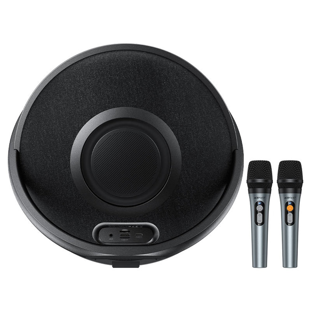 Acefast Karaoke K5 Max Bluetooth-høyttaler, 350W, TWS, RGB, vanntett, svart