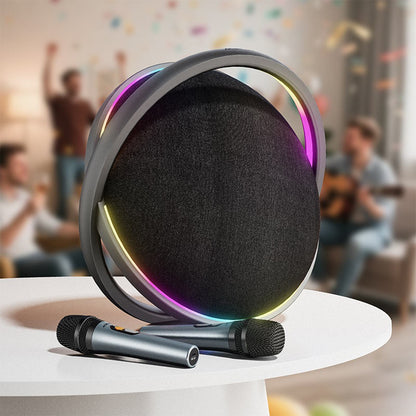 Acefast Karaoke K5 Max Bluetooth-høyttaler, 350W, TWS, RGB, vanntett, svart