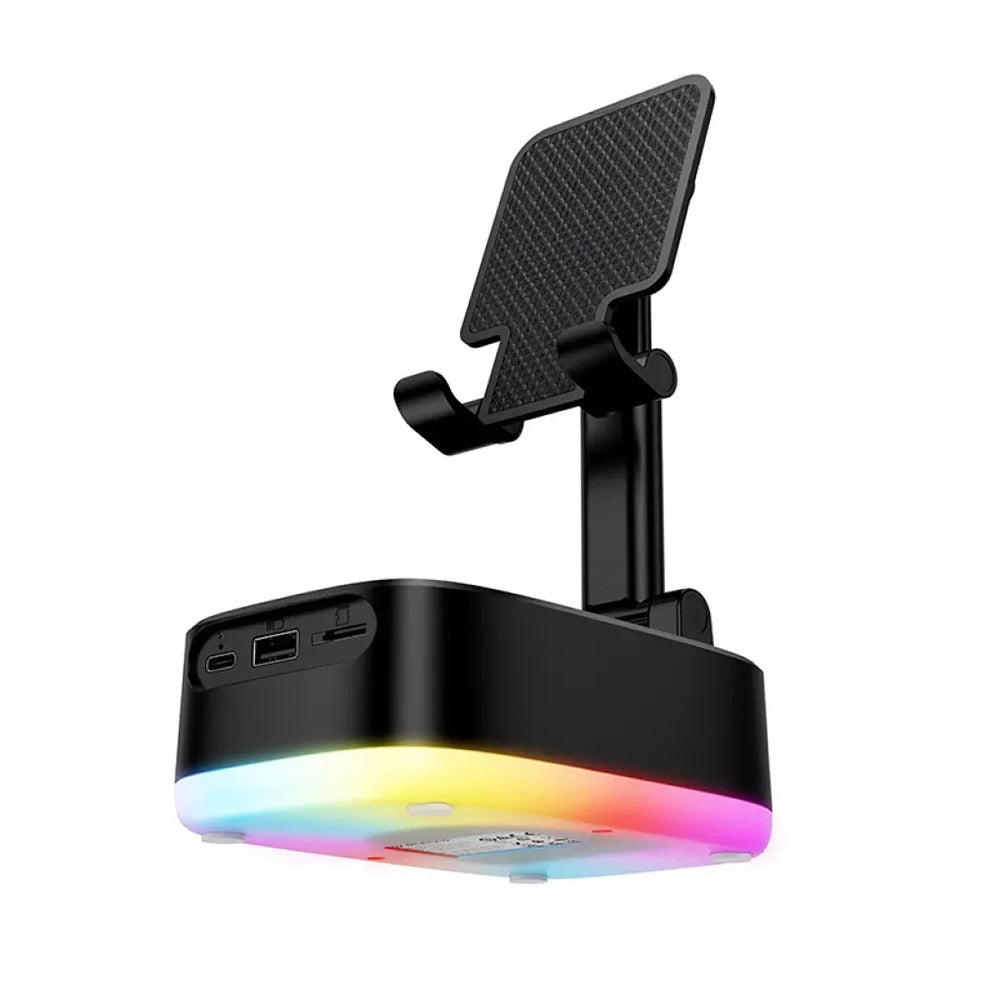 Borofone BR200 Marea 2i1 Bluetooth-høyttaler, 5W, TWS, RGB, Svart