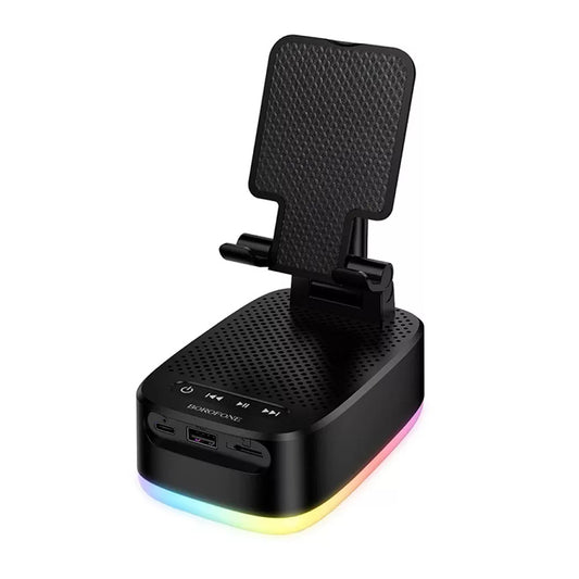 Borofone BR200 Marea 2i1 Bluetooth-høyttaler, 5W, TWS, RGB, Svart