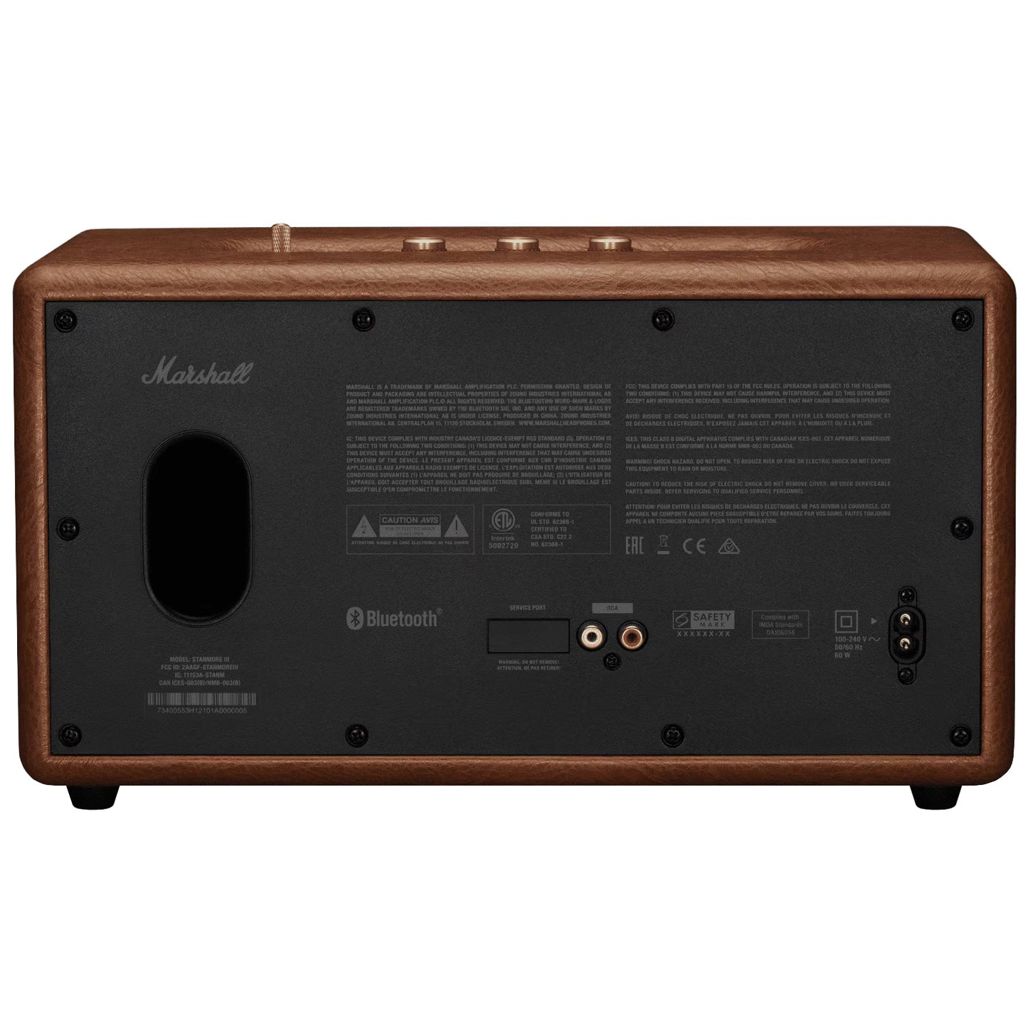 Marshall Stanmore III Bluetooth-høyttaler, 80W, Brun