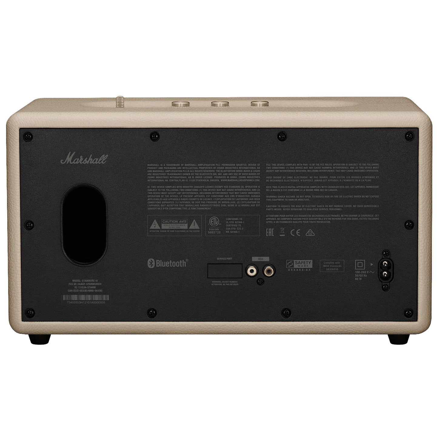 Bluetooth-høyttaler Marshall Stanmore III, 80W, krem