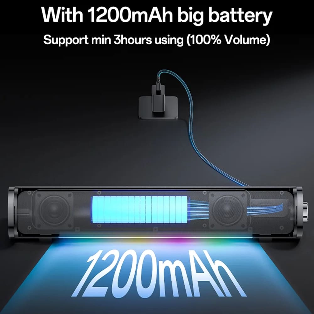 Bluetooth-høyttaler Yesido YSW27, 10W, RGB, Svart