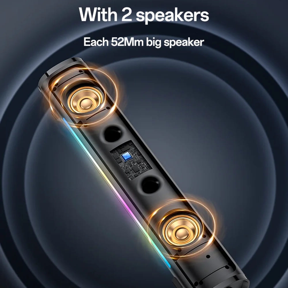 Bluetooth-høyttaler Yesido YSW27, 10W, RGB, Svart