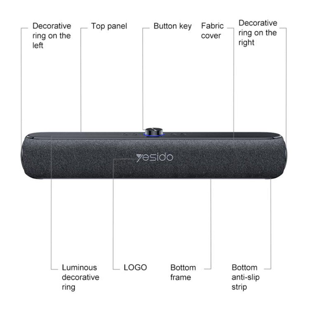 Bluetooth-høyttaler Yesido YSW42, 20W, Svart