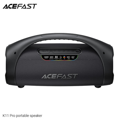 Bærbar Bluetooth-høyttaler Acefast K11 Pro, 102W, RGB, TWS, vanntett, svart