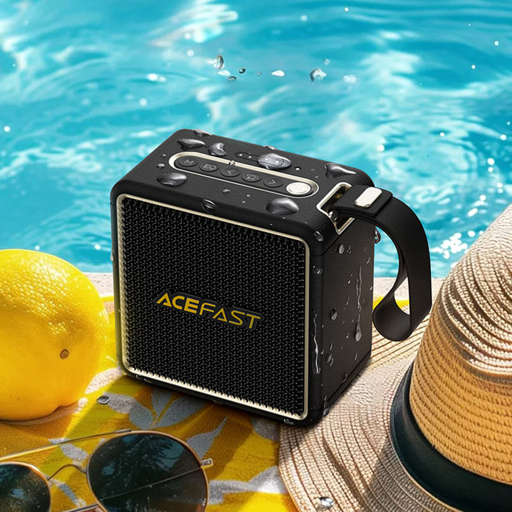 Bærbar Bluetooth-høyttaler Acefast K3 Nano, 1 x 30W - 1 x 16W, RGB, Vanntett, Svart