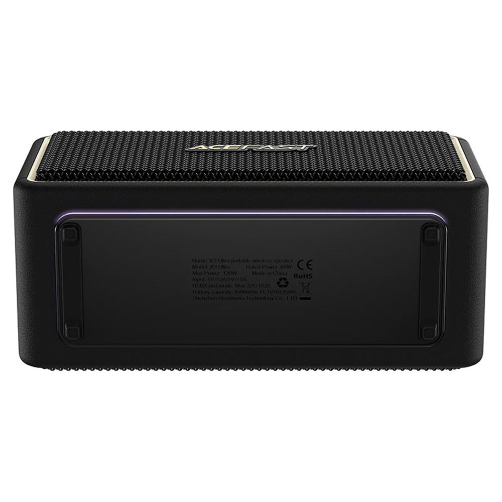 Bluetooth-høyttaler Acefast K3 Ultra, 120W, RGB, vanntett, svart
