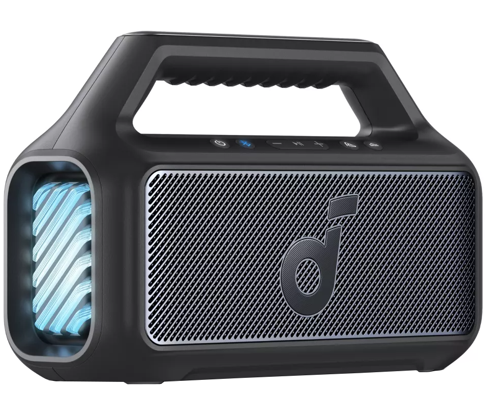 Bærbar Bluetooth-høyttaler Anker SoundCore Boom 2 Ny versjon, 80W, TWS, RGB, Vanntett, Svart A3138012