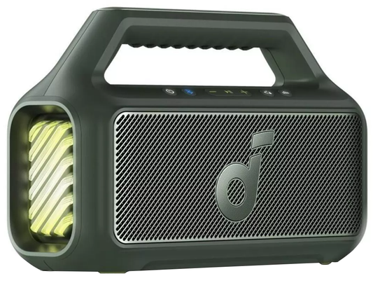 Bærbar Bluetooth-høyttaler Anker SoundCore Boom 2 Ny versjon, 80W, TWS, RGB, Vanntett, Grønn A3138062