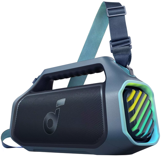 Bærbar Bluetooth-høyttaler Anker SoundCore Boom 2 Plus Ny versjon, 140W, TWS, RGB, Vanntett, Blå A3134032