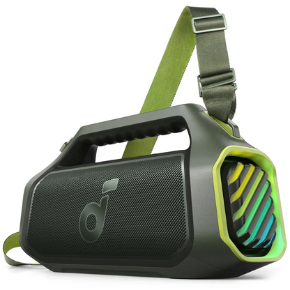 Bærbar Bluetooth-høyttaler Anker SoundCore Boom 2 Plus, 140W, TWS, RGB, Vanntett, Grønn, Reseglet A3134061