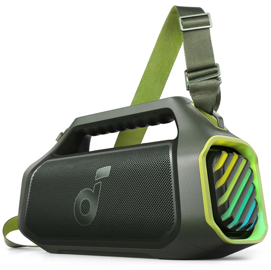 Bærbar Bluetooth-høyttaler Anker SoundCore Boom 2 Plus, 140W, TWS, RGB, Vanntett, Grønn, Reseglet A3134061