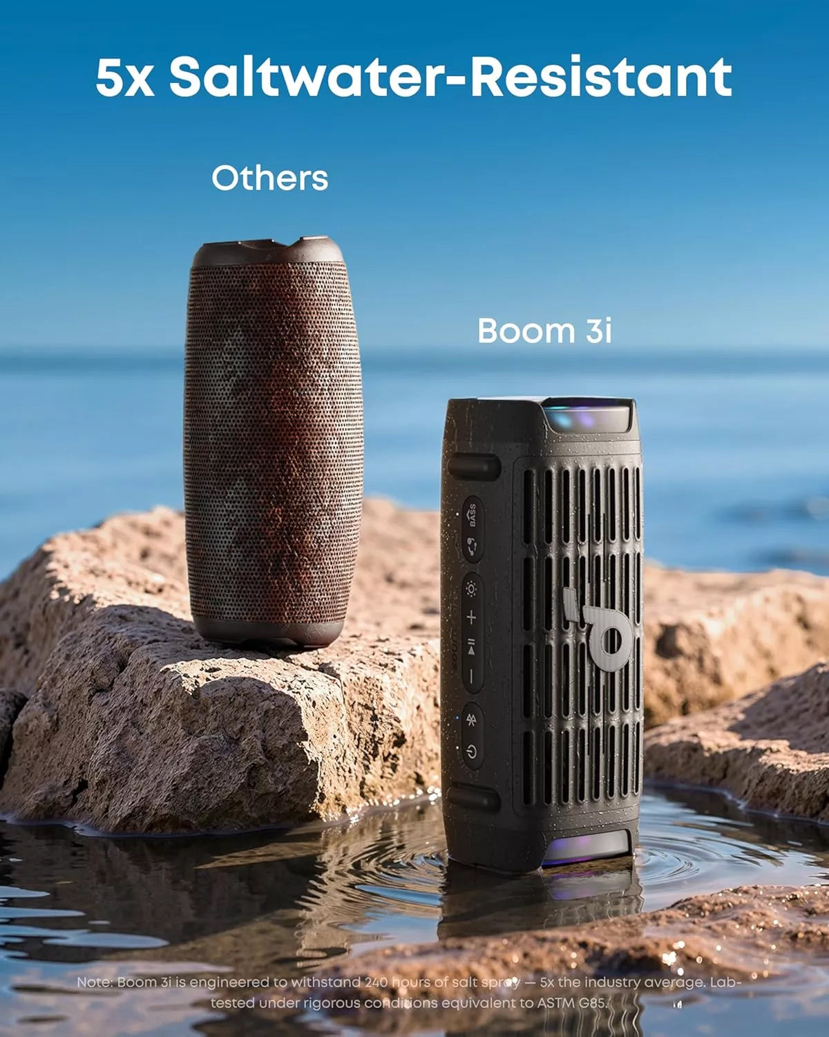 Bærbar Bluetooth-høyttaler Anker SoundCore Boom 3i, 50W, RGB, Vanntett, Svart D5100010