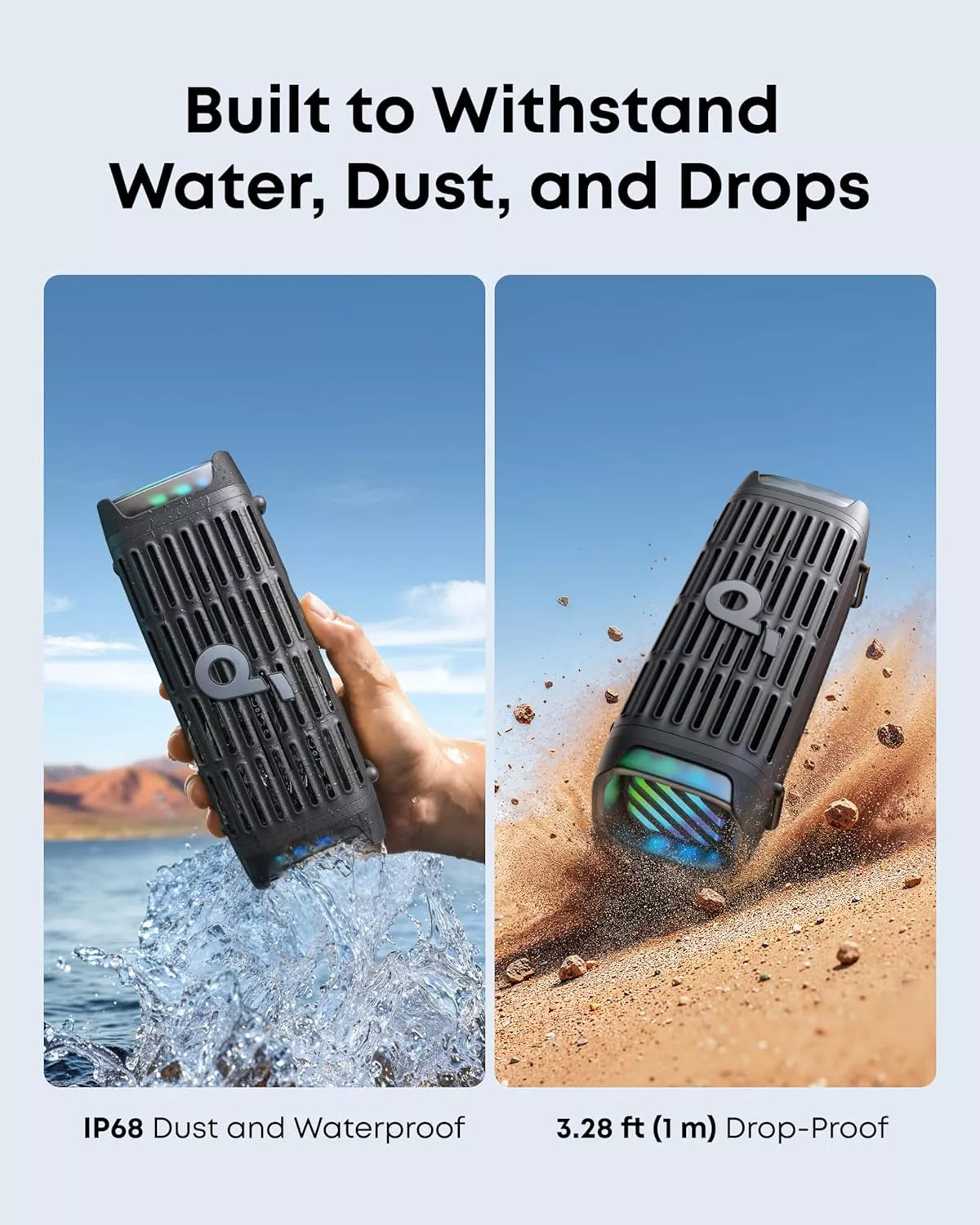 Bærbar Bluetooth-høyttaler Anker SoundCore Boom 3i, 50W, RGB, Vanntett, Svart D5100010