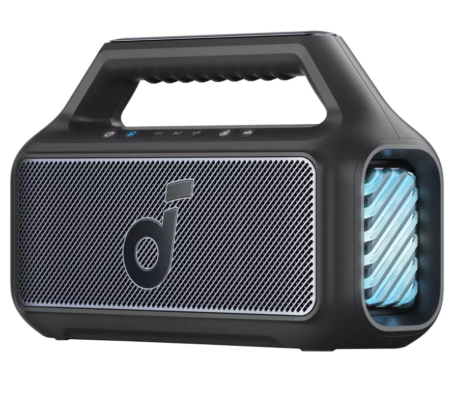 Bærbar Bluetooth-høyttaler Anker SoundCore Boom 2 Ny versjon, 80W, TWS, RGB, Vanntett, Svart A3138012