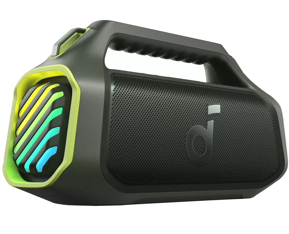 Bærbar Bluetooth-høyttaler Anker SoundCore Boom 2 Plus Ny versjon, 140W, TWS, RGB, Vanntett, Grønn A3134062