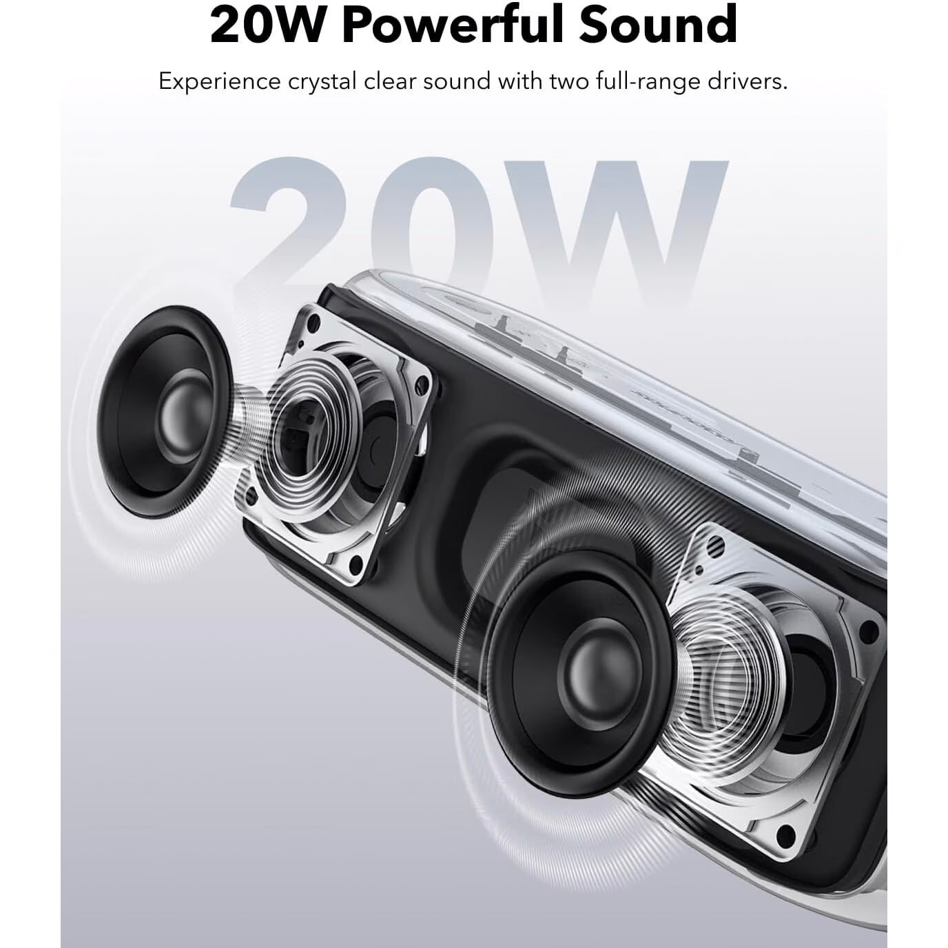 Anker SoundCore Select 2S Bluetooth-høyttaler, 20W, Vanntett, Svart A3171011