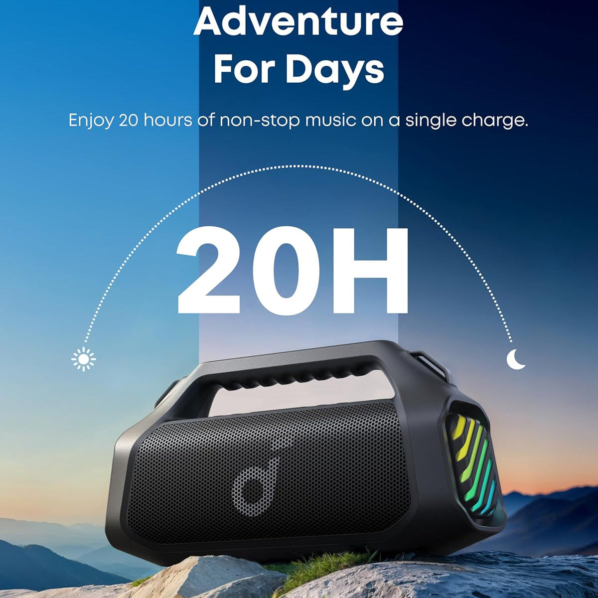 Bærbar Bluetooth-høyttaler Anker SoundCore Boom 2 Pro, 140W, TWS, RGB, Vanntett, Svart A3134A11