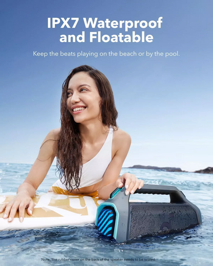Bærbar Bluetooth-høyttaler Anker SoundCore Boom 2 Plus Ny versjon, 140W, TWS, RGB, Vanntett, Blå A3134032