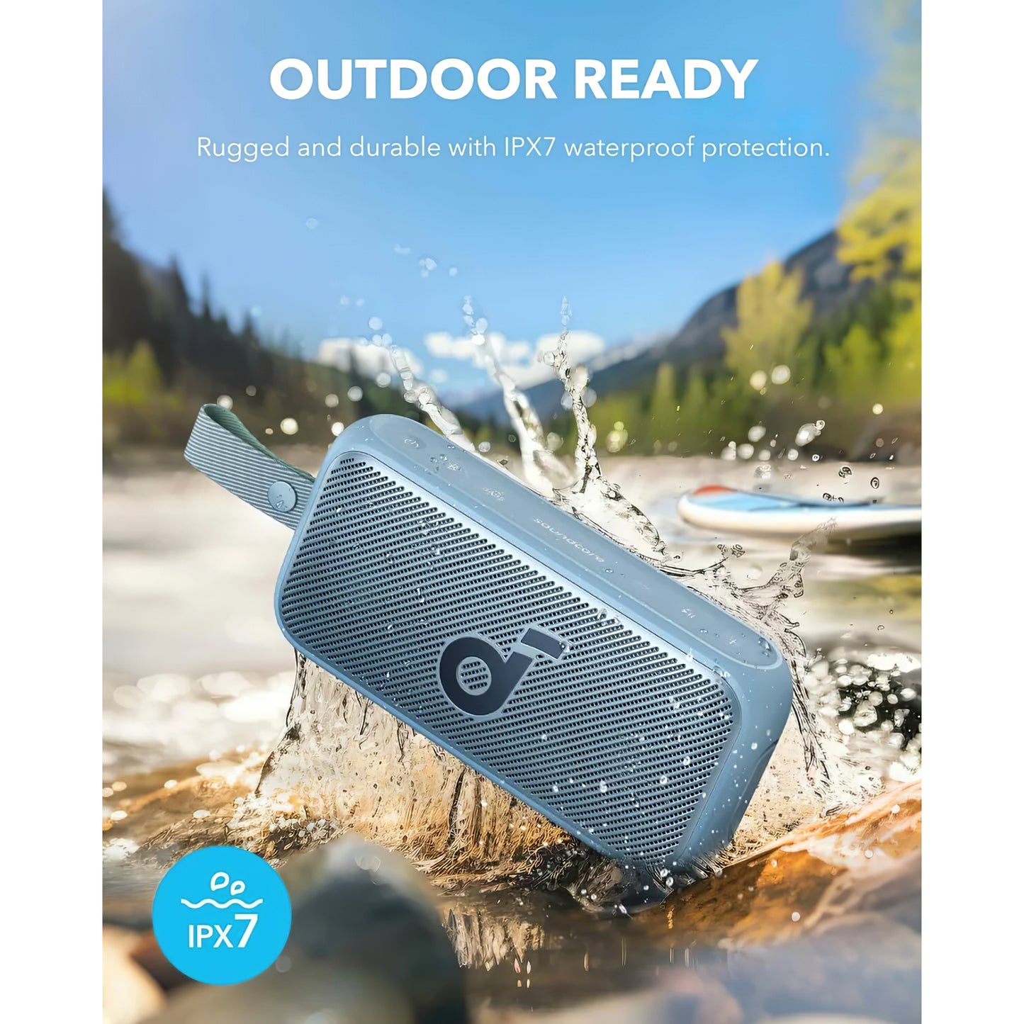 Bærbar Bluetooth-høyttaler Anker SoundCore Motion 300, 30W, TWS, vanntett, blå A3135031 