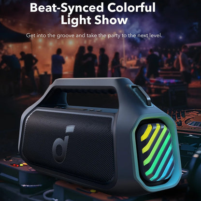 Bærbar Bluetooth-høyttaler Anker SoundCore Boom 2 Plus, 140W, TWS, RGB, Vanntett, Blå A3134031