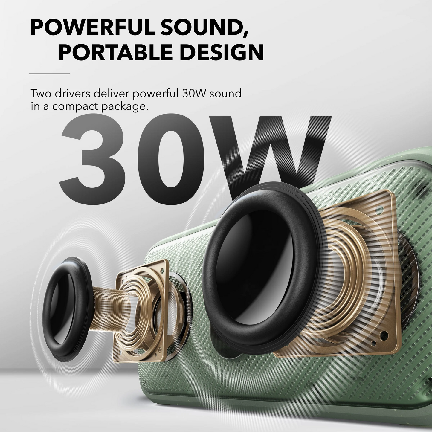 Bærbar Bluetooth-høyttaler Anker SoundCore Motion 300, 30W, TWS, Vanntett, Grønn A3135061