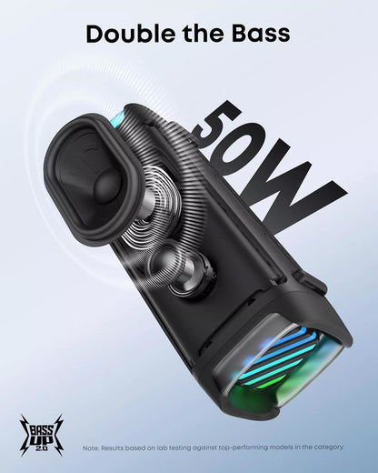 Bærbar Bluetooth-høyttaler Anker SoundCore Boom 3i, 50W, RGB, Vanntett, Svart D5100010