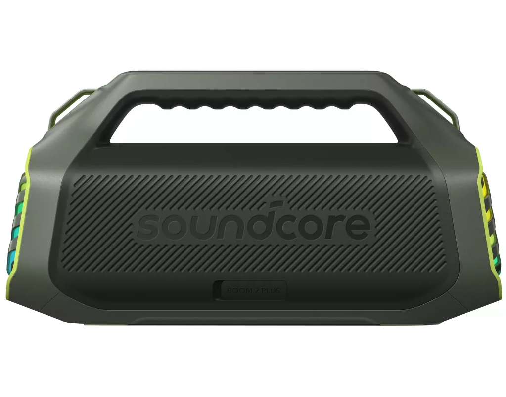 Bærbar Bluetooth-høyttaler Anker SoundCore Boom 2 Plus Ny versjon, 140W, TWS, RGB, Vanntett, Grønn A3134062