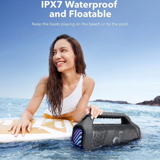 Bærbar Bluetooth-høyttaler Anker SoundCore Boom 2 Plus, 140W, TWS, RGB, Vanntett, Svart A3134011